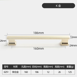 Modern Zinc Alloy Cabinet Door Handle Drawer Pull for Living Room Kitchen Dresser Bedroom Bathroom Furniture Hardware Apartments - Product Image 2