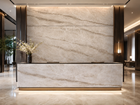Dalle de quartzite Perla Santana polie pour plan de travail de cuisine, dessus de meuble de salle de bain, étagère en pierre, rebord de fenêtre, meneuse d'escalier, plateau de table d'appoint