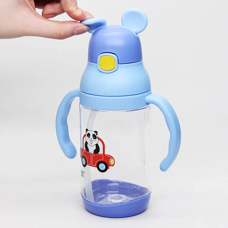 2021 New Style Infant Water Drinking Sipper With BOP Valve Baby PC Sippy Cup With Soft Handle