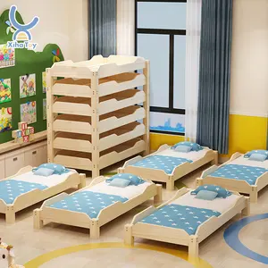 XIHA-cama individual de madera sólida para niños, cama de descanso para guardería, muebles de guardería, cuna para dormir