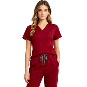 Ensemble de blouses médicales à col en V, manches courtes, uniforme d'infirmière, pantalon large, vêtements de travail d'hôpital, unisexe - Product Image 1