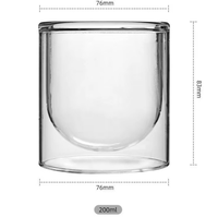 Bougie parfumée soufflée à la main Bougeoir en verre borosilicaté de luxe à double paroi pour bougie avec couvercle pour la décoration de la maison
