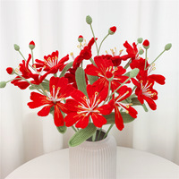 Fleurs en laine au crochet, branche unique, parfaites pour les cadeaux de fêtes, la décoration intérieure et les centres de table de mariage, aspect préservé