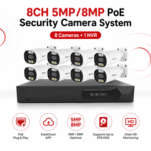 <span class=keywords><strong>Sistema</strong></span> <span class=keywords><strong>di</strong></span> <span class=keywords><strong>Sorveglianza</strong></span> Wistino <span class=keywords><strong>con</strong></span> Telecamera IP PoE 8MP, 8 Canali, Audio Bidirezionale, Visione Notturna a Colori, Avviso <span class=keywords><strong>di</strong></span> Movimento, Accesso Remoto, <span class=keywords><strong>Sistema</strong></span> CCTV per Villa - Product Image 1