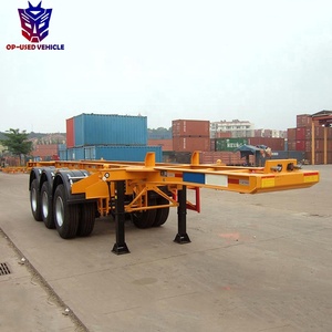 Squelette en acier de 20 et 40 pieds/semi-<span class=keywords><strong>remorque</strong></span> squelettique de châssis de conteneur à vendre - Product Image 3