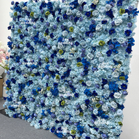 Sunwedding Seiden-Kunstblumen Hochzeitsdekorationen Kleine Blaue Rosen Abschlussfeier Weihnachten Blumenwand