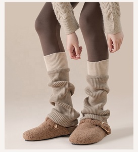 Warm Knitted Wool Winter Leg Warmers for Women School Style Woolen Stackable <strong>Socks</strong> Matching with Boots, Sneakers - Product Image 6