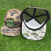 Gorra Trucker Clásica Richardson 112FP con Logotipo Bordado Personalizado, Sublimación de Camuflaje, Malla Transpirable, Perfil Medio, para Viajes al Aire Libre