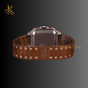 นาฬิกาควอตซ์เพชรมอสซาไนต์ประกายเพชรที่มีการออกแบบที่หรูหราการเคลื่อนไหวที่แม่นยำและคุณภาพระดับพรีเมี่ยมเหมาะสำหรับรสชาติที่ประณีต - Product Image 4