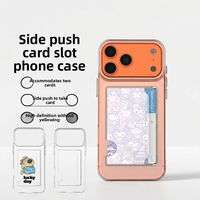 Étui de téléphone portable antichoc blanc de type portefeuille avec fentes pour cartes, support pour carte d'identité, en PC moulé par injection, personnalisable