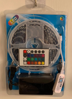 Bande lumineuse LED 54/60 LED, télécommande 24/44 touches, 5050 5V 12V, kit de bande lumineuse LED RGB