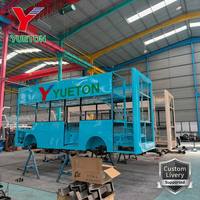 Bus électrique touristique à deux étages à toit ouvert, à haut rendement financier (ROI), avec éclairage LED, pour les centres de villégiature, les hôtels et les parcs à thème
