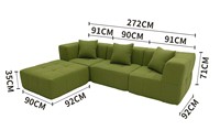 Canapé Chesterfield trois places en tissu peluche, design compact, minimaliste, pour appartement, hôtel, gonflable, moderne, salon
