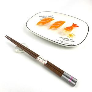 <span class=keywords><strong>Palillos</strong></span> de madera con reposabrazos de cerámica, Material ecológico de estilo chino, juego de vajilla de origen Natural, regalo, 1 par - Product Image 3