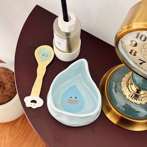 Tazón de Arroz con Diseño de Dibujos Animados, Vajilla de Cerámica Estilo Instagram, Tazón en Forma de Gota de Agua para Cereal, Ensalada, Yogur, Apto para Microondas - Product Image 4