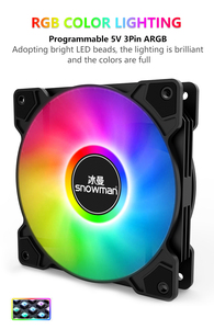 SNOWMAN 120mm ARGB caja ventilador direccionable RGB ventilador de refrigeración PWM Control Software Compatible Razer para <span class=keywords><strong>Corsair</strong></span> PC disipador de calor plástico - Product Image 3