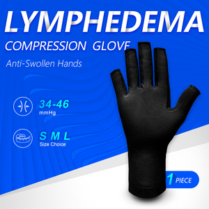 Gant de compression médical pour poignet, en nylon et élasthanne, respirant, antibactérien, écologique, séchage rapide, grande taille, pour lymphœdème - Product Image 2