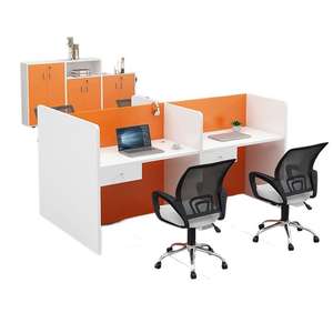 Escritorio de Oficina Modular con Cajón, Estación de Trabajo para Computadora, Cabina con División, Escritorio para Personal, Cubículo de Telemarketing, Conjunto de Escritorio y Silla Sencillo - Product Image 5