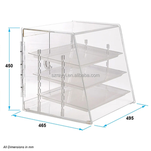 Vitrine de présentation de pâtisseries et de gâteaux en acrylique transparent à 3 niveaux, vente directe d'usine RAY YI, pour boulangerie, pâtisserie, <span class=keywords><strong>magasin</strong></span> de détail. - Product Image 3