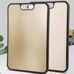 Tùy chỉnh bền Titan thớt tăng gấp đôi 2 trong 1 mặt tinh khiết titan và rơm lúa mì chống xước thớt - Product Image 1