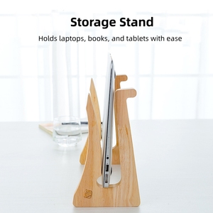 Mới Hot Sáng Tạo Bằng Gỗ Máy Tính Bảng Máy Tính Xách Tay Khung Máy Tính Booster Đứng Máy Tính Để Bàn Lưu Trữ Làm Mát Bàn Phím Kệ - Product Image 3