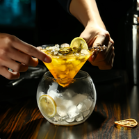Verre à cocktail réfrigérant Margarita Martini Moléculaire Transparent Résistant aux hautes températures Réutilisable Écologique Style Ins