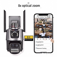 Caméra de surveillance combinée PTZ dôme/bullet 9MP CMOS haute définition panoramique 360° IP66 pour maison et jardin, vente en gros