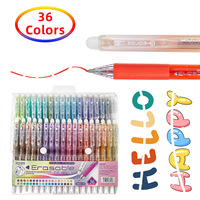 Stylo gel effaçable U+ pour étudiants et usage professionnel, 0,7 mm, rétractable, multicolore, séchage rapide, encre réinscriptible