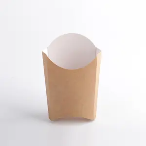 डिस्पोजेबल फास्ट फूड फ्राइड चिप पेपर कप आलू चिप्स स्कूप पेपर बॉक्स को अनुकूलित करें
