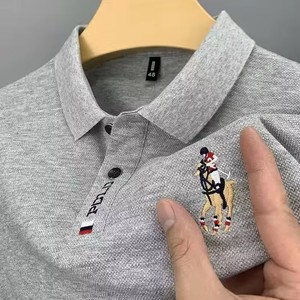 Nueva Camisa Polo con Bordado en la Solapa, Moderna, Versátil, de Manga Corta, Estilo Casual de Negocios, Suministro Directo de Fábrica para Hombre - Product Image 1