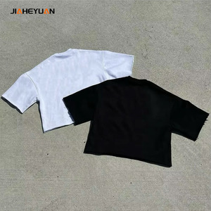 Summer Custom Boxy High Quality Cropped Cut off Casual Fashion Short Sleeve <strong>Pullover</strong> <strong>Men's</strong> Clothes T-shirt <strong>for</strong> <strong>Men</strong> - Product Image 3