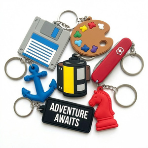 Personalized 2D Effect Soft PVC Keychain Offset Printing Rubber Pendant for <b>Backpack</b> Party Souvenir Gifts - Product Image 5