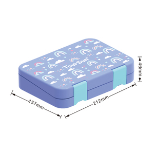 Fiambrera <span class=keywords><strong>personalizada</strong></span> sin BPA para niños con compartimentos extraíbles <span class=keywords><strong>Caja</strong></span> Bento de plástico para niños con tapa de plástico para bebé - Product Image 2