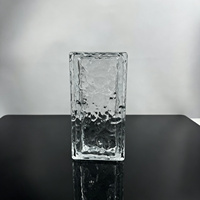 Bloc de verre décoratif OEM double face en cristal de glace, sans bords blancs, pour la décoration murale intérieure domestique
