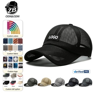 Wholesale Breathable Outdoor Sports Quick Dry Sporty Adjustable Mesh Baseball <b>Cap</b> Summer <b>Running</b> Trucker Full Mesh Men <b>Women</b> - Product Image 1