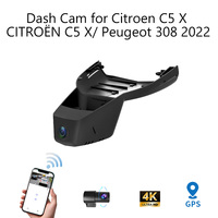 Caméra embarquée HD 4K pour Citroën C5 X avec deux objectifs DVR avant et arrière, GPS, Plug and Play
