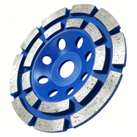 Pexmientas 5'' 125mm Meule à godet diamantée double rangée pour polissage marbre, béton, granit