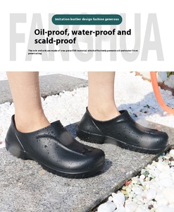 Chaussures de Chef Légères et Respirantes, Professionnelles pour la Restauration, Imperméables, Semelle Épaisse en EVA, Résistantes à l'Huile - Faciles à Enfiler - Product Image 3