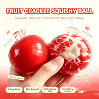 Gesimuleerde fruitige knapperige squishy waxbal stressverlichter fidget slow-rebound handgemaakte bureaudecoratie met anti-stress voordelen
