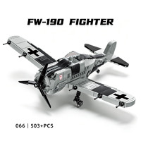 Modèle d'avion militaire FW 190 Fighter de la Seconde Guerre mondiale, jouet éducatif de construction en blocs, matériau ABS, jouet de construction