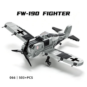 เครื่องบินรบ <span class=keywords><strong>FW</strong></span> <span class=keywords><strong>190</strong></span> สมัยสงครามโลกครั้งที่ 2 ของเล่นแบบประกอบเองเพื่อการศึกษา วัสดุ ABS ของเล่นเสริมสร้างทักษะ - Product Image 2