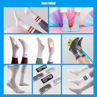 Fabricant OEM de chaussettes de Pilates personnalisées, chaussettes de yoga à logo jacquard avec nœuds, chaussettes antidérapantes pour studio de Pilates, chaussettes pour femmes