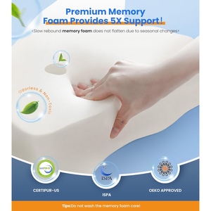 Cuscino Cervicale Ortopedico in Memory Foam OEM con Tecnica di Lavorazione a Maglia per Uso Alberghiero, Supporto per il <span class=keywords><strong>Collo</strong></span> per un Sonno Confortevole - Product Image 5