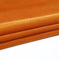 Tissu de doublure pour vêtements en velours 5000, 100% polyester, teint en orange, non élastique, couleur personnalisée, prix d'usine