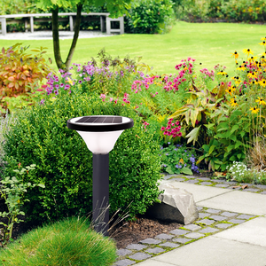 7W Aluminum LED Solar Garden <b>Light</b> IP65 Waterproof Outdoor Landscape Plastic Lawn Lamp <b>Post</b> White 120 Beam Angle Dimmable RoHS S - Product Image 5