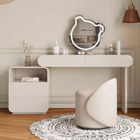 Meubles de maison en bois coiffeuse simple moderne avec armoire d'angle rétractable ensemble de coiffeuse coiffeuse
