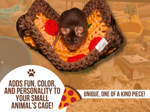 Grand hamac à <span class=keywords><strong>pizza</strong></span> personnalisé avec pour hamsters, rats, souris fantaisie et autres rongeurs - Product Image 2