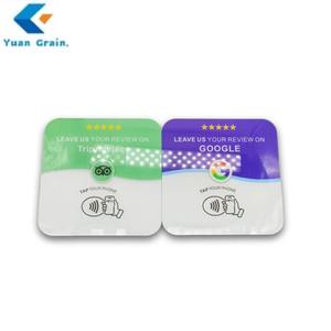 Autocollant de table en acrylique avec <span class=keywords><strong>puce</strong></span> NFC, carte de menu de restaurant, carte de commentaires Facebook et Google, code QR, médias sociaux, avis mobiles, tactile - Product Image 3