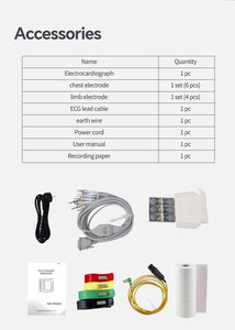 Electrocardiógrafo CONTEC ECG1212G de 12 Canales, Disponible en Stock, Máquina de EKG de 12 Derivaciones, Instrumento Analítico Clínico para Uso Médico - Product Image 4