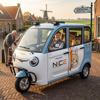 Precio DE FÁBRICA DE China Venta caliente Tuktuk Carga rápida Cabina cerrada Pasajero Llevar Scooter eléctrico Triciclo Ancianos Viaje diario